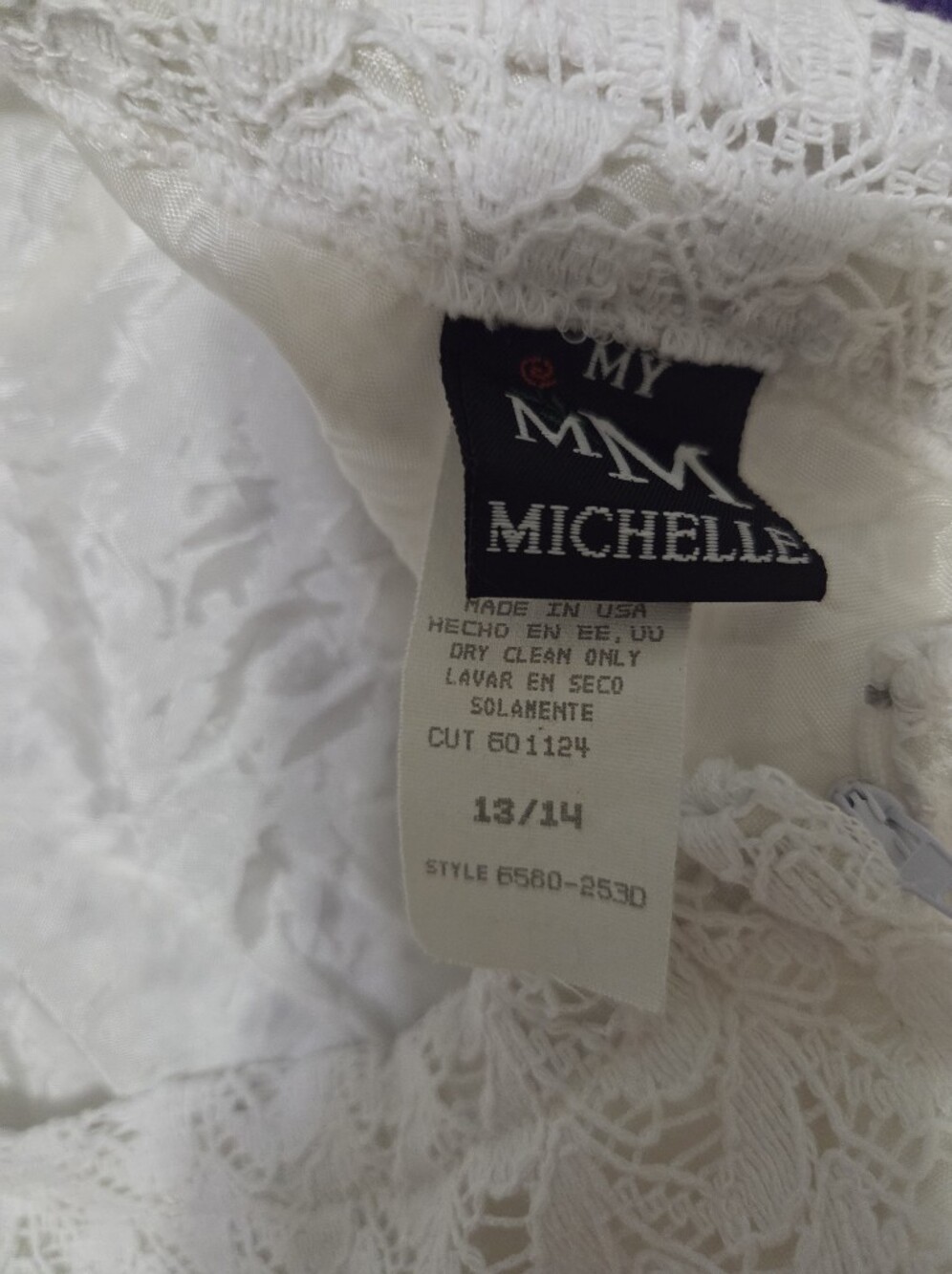 My Michelle White Lace Girls Dress - White - Picture 3 of 3